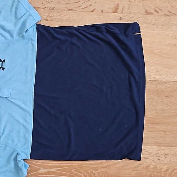 Under Armour Boys' Thredborne Blocked Polo, Size Small (Canoe Blue) - Picture 6 of 7